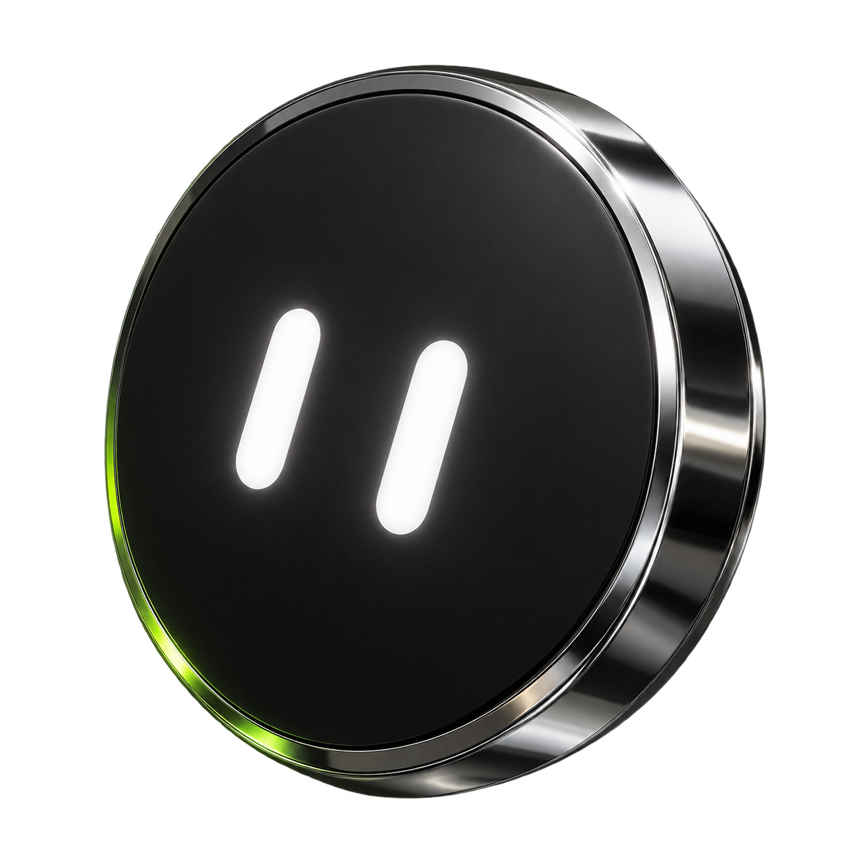 Naby in black chrome with a lime reflection